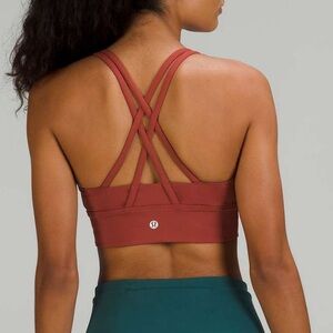 Lululemon Longline Energy Bra in Cayenne